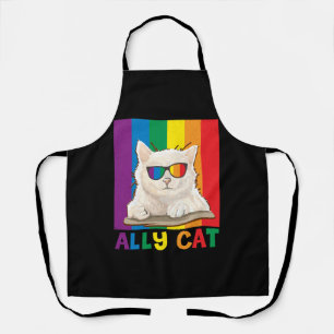 Delantal Ally Cat Lgbt Gay Rainbow Pride Bandera Niños Homb