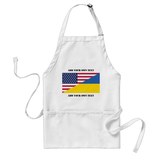 Delantal Almohada de apoyo estadounidense hacia Ucrania (Frente)