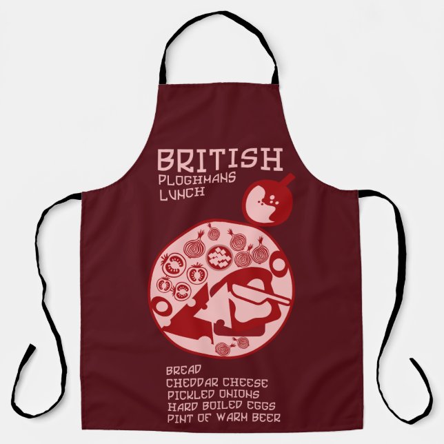 Delantal Almuerzo británico de flores (Anverso)