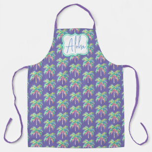 Delantal Aloha Aloha Purple All-Over Print Apron