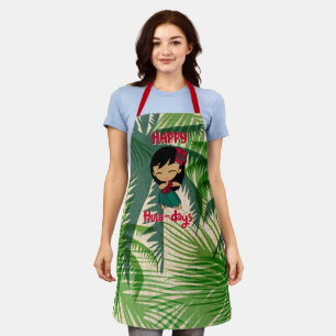 Delantal Aloha Honeys Navidades Holiday Hula Chica Palm
