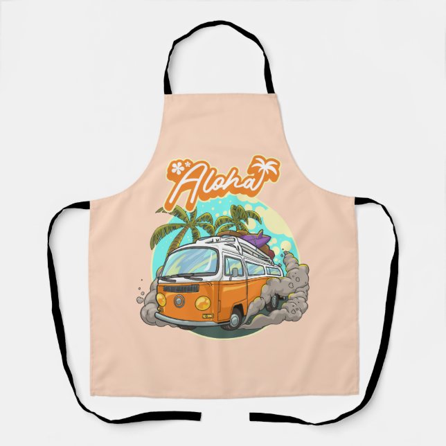 Delantal Aloha Retro Surf Van (Anverso)