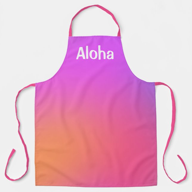 Delantal Aloha Tropical Gradient Luau Apron (Anverso)