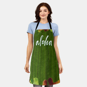 Delantal Aloha Tropical Hawai'i deja letras verdes