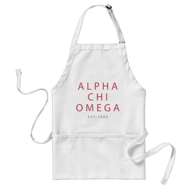 Delantal Alpha Chi Omega | Est. 1885 (Frente)