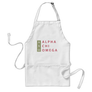 Delantal Alpha Chi Omega Logotipo apilado