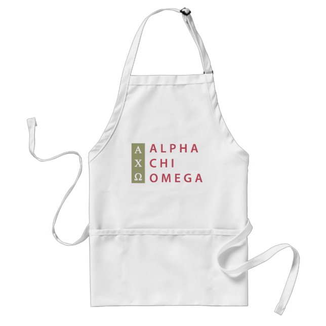 Delantal Alpha Chi Omega | Logotipo apilado (Frente)