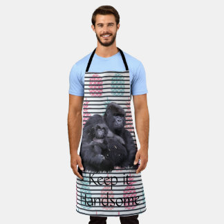 Delantal Alrededor del Apron de impresión Manténganlo Guapo