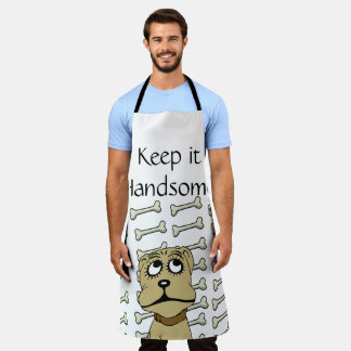 Delantal Alrededor del Apron impreso Manténganlo guapos hue
