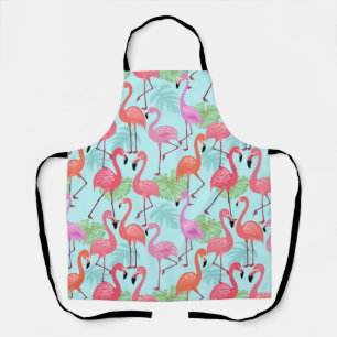 Delantal Alrededor Del Flamingo Rosado Apron Retro Cute