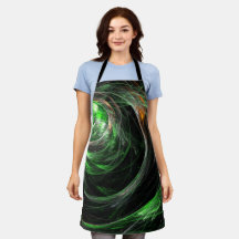 Alrededor del Green Green Abstract Art Apron