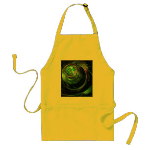 Delantal Alrededor del Green Green Abstract Art Apron
