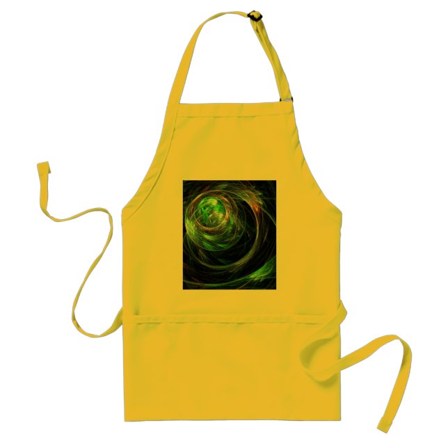 Delantal Alrededor del Green Green Abstract Art Apron (Frente)