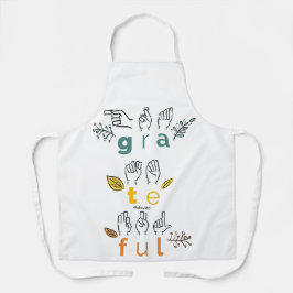 Delantal Always Grateful Sign Language