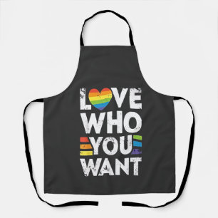 Delantal Ama a quién quieres el mes del orgullo LGBT