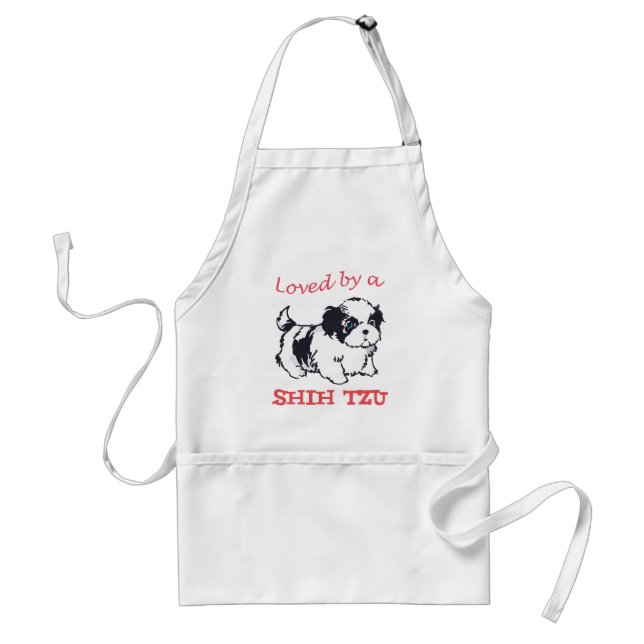 Delantal Amado por un Shih Tzu (Frente)