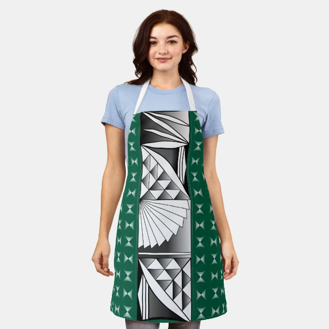 Delantal Amanecer cromado en Hunter Green (Gastado)