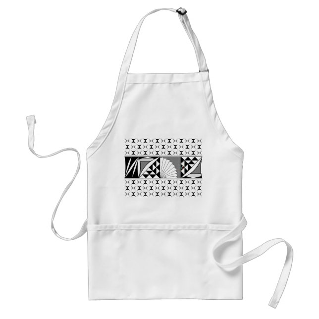 Delantal Amanecer del sudoeste en gris (Frente)