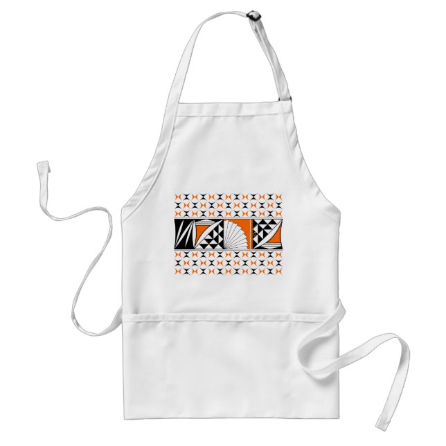 Delantal Amanecer del sudoeste en Naranja (Frente)