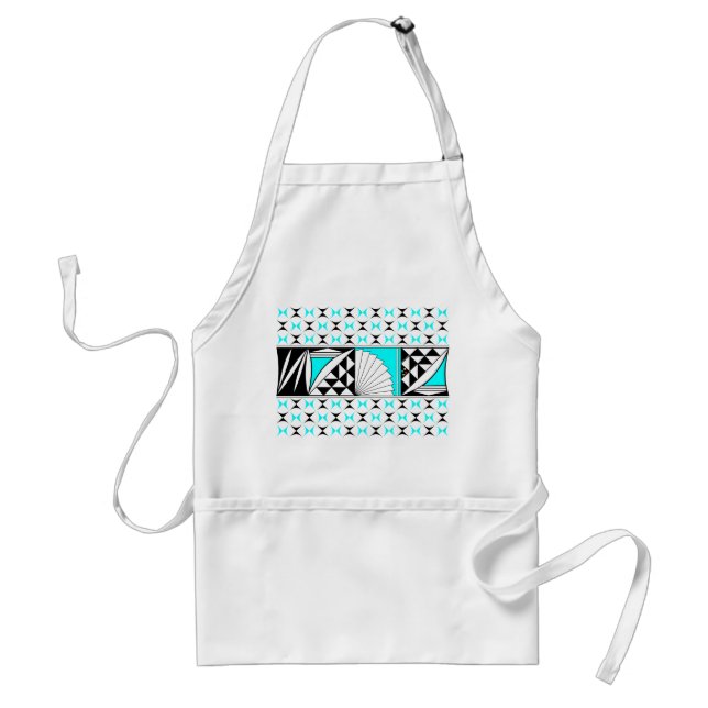 Delantal Amanecer del Suroeste en Turquesa (Frente)