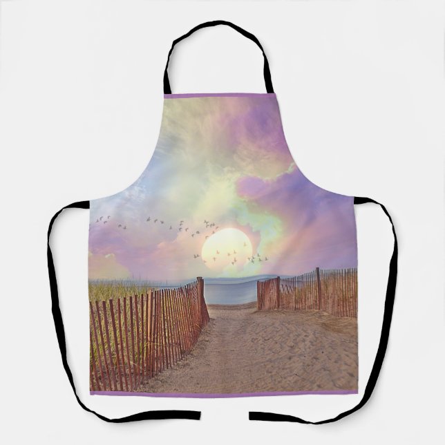 Delantal Amanecer En La Playa (Anverso)