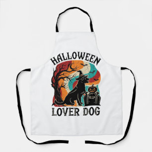 Delantal Amante de Halloween Perro Sombrero de Bruja Calaba