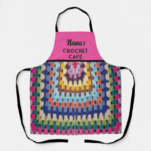 Delantal Amante de los crochet, imprenta de Nana