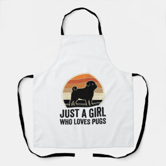 Delantal Amante De Pug Vintage Solo Una Camiseta De Perro D