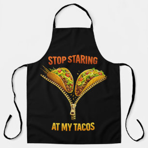 Delantal Amante de Tacos Divertidos Deja de Mirar