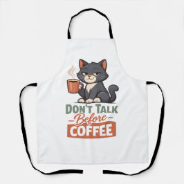 Delantal Amante del café de gatos divertidos