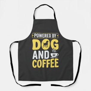 Delantal Amante del café de perro con energía gracias al di