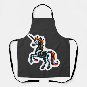 Delantal Amantes de Unicornios Esqueleto Divertidos Disfraz