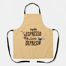 Delantal Amantes del Café Más Espresso Menos Depresso