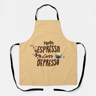 Delantal Amantes del Café Más Espresso Menos Depresso