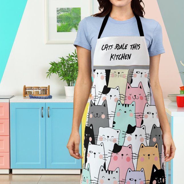 Delantal Amantes del gato Cocina de humor felino (Subido por el creador)