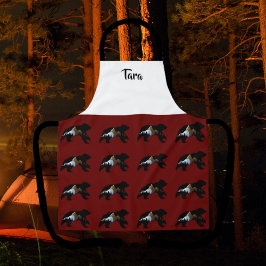 Delantal Amantes del oso alegre estilo rural Apron