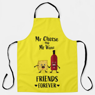 Delantal Amantes Del Queso Y El Vino