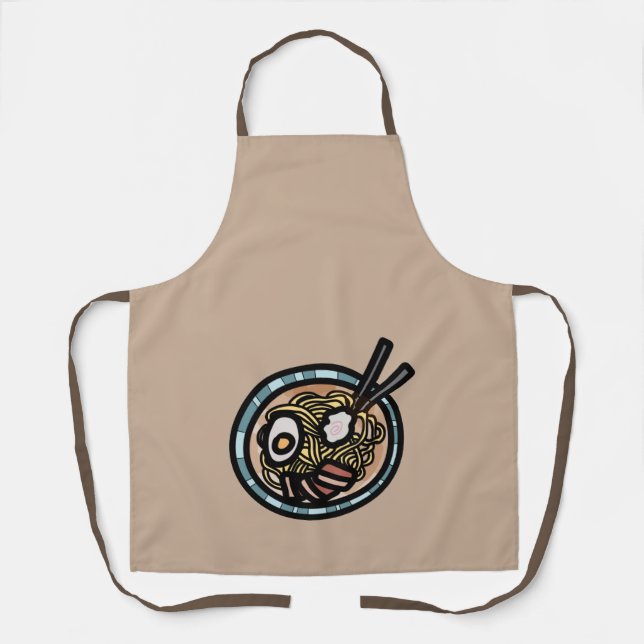 Delantal Amantes del Ramen adorables japoneses (Anverso)
