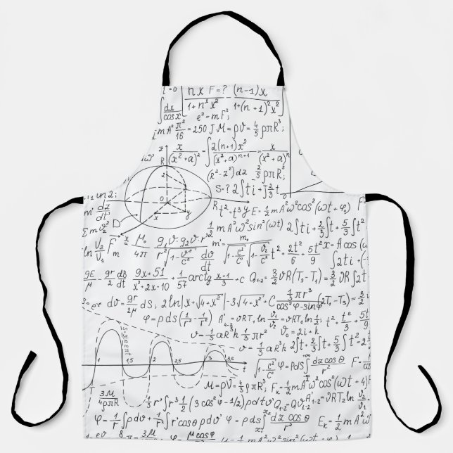 Delantal Amantes matemáticos, fórmula matemática, geek mate (Anverso)