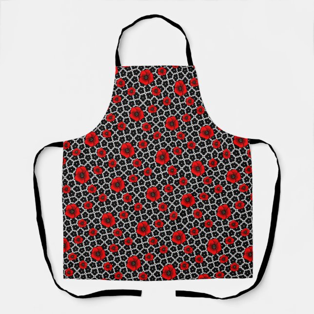 Delantal Amapola Roja en Goth Garden (Anverso)
