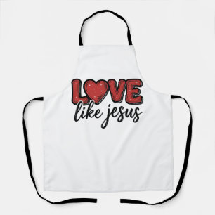 Delantal Amar Como Jesús Diseño de Camiseta Cristiana Vinta