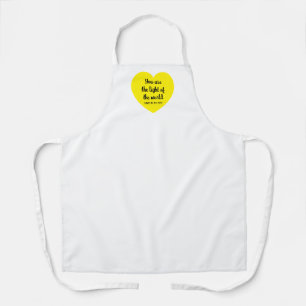 Delantal Amarillo brillante suave de la luz del mundo blanc