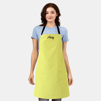 Delantal Amarillo de cuento de hadas sólido personalizado n