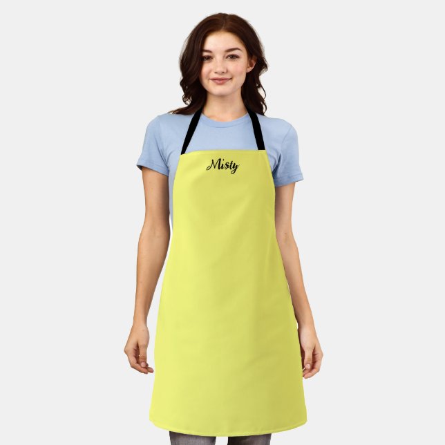 Delantal Amarillo de cuento de hadas sólido personalizado n (Gastado)