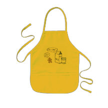 Delantal amarillo de los niños peculiares de la