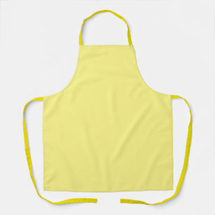 Delantal Amarillo limón, color sólido,