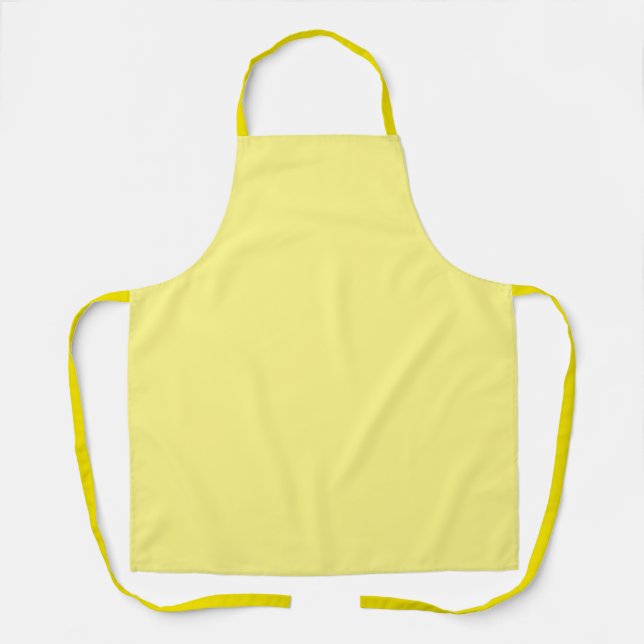 Delantal Amarillo limón, color sólido, (Anverso)