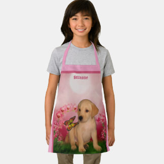 Delantal Amarillo lindo labrador cachorro perro personaliza