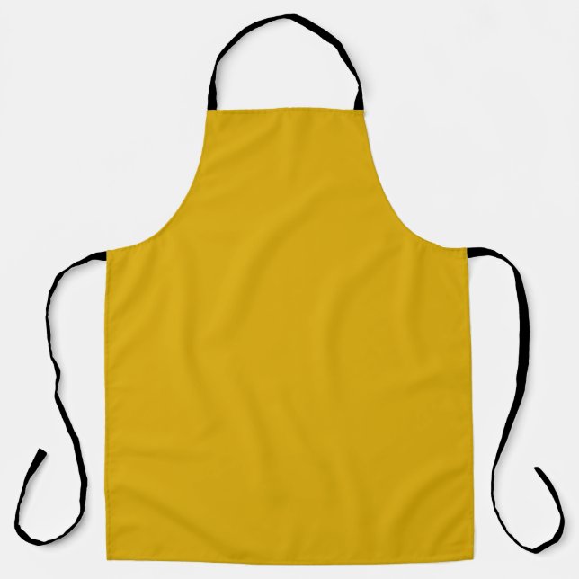 Delantal Amarillo Mostaza Color Sólido (Anverso)