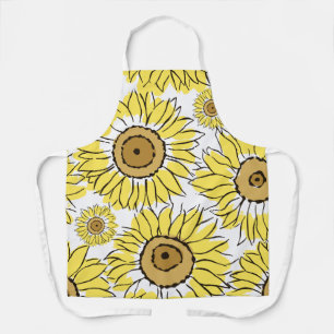 Delantal Amarillo vibrante de la flor dorada